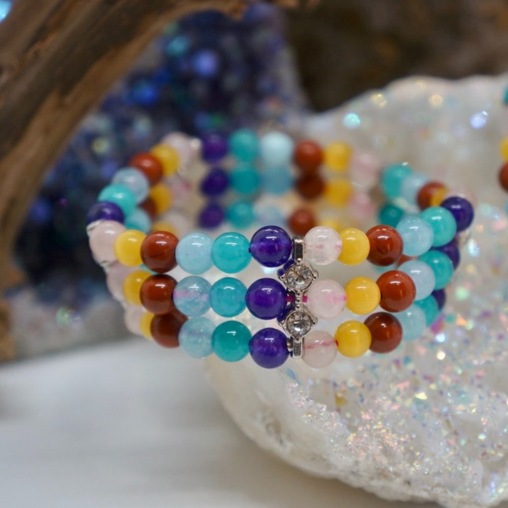 Chakra Moonlight Protection Wrap Bracelet